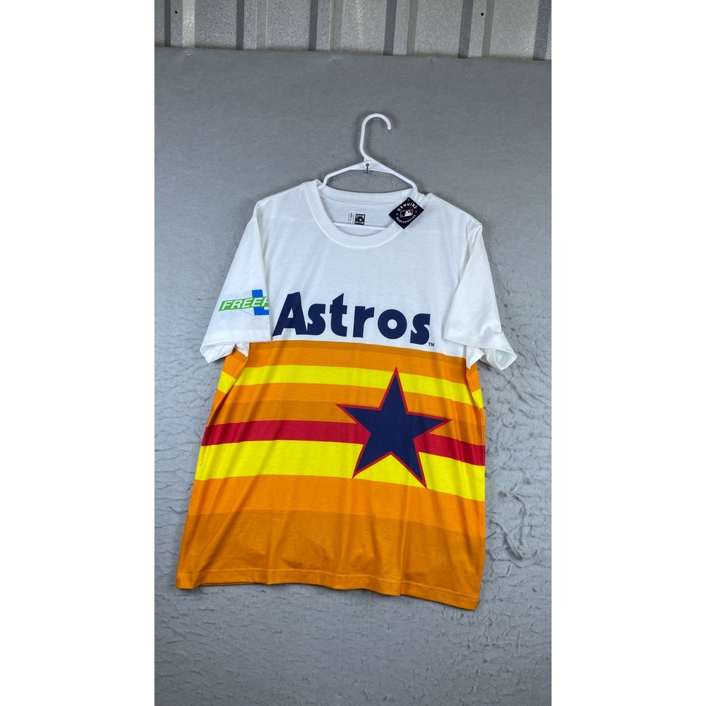 Cooperstown Collection Houston Astros T-Shirt Mens L White New Rainbow Tequila